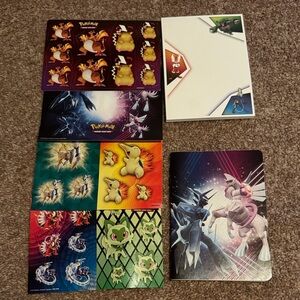 Pokemon bundle! 4x stickers, 1x notepad and 1x notebook